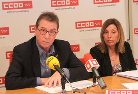 Jaime Cedrn e Isabel Rodrguez, durante la presentacin del informe.